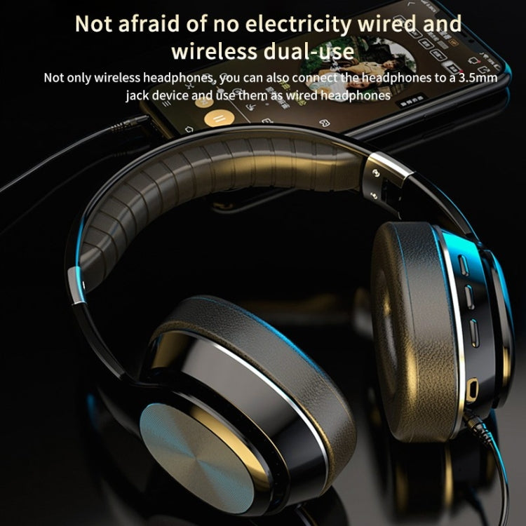 T&G VJ320 Bluetooth 5.0 Head-mounted Foldable Wireless Headphones Support TF Card with Mic(Red)