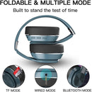 T&G VJ320 Bluetooth 5.0 Head-mounted Foldable Wireless Headphones Support TF Card with Mic(Red)