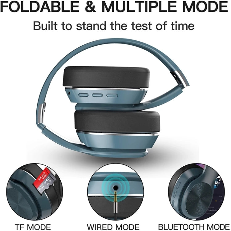 T&G VJ320 Bluetooth 5.0 Head-mounted Foldable Wireless Headphones Support TF Card with Mic(Red)