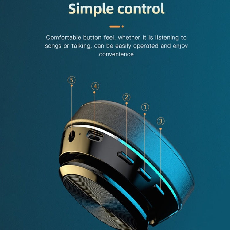 T&G VJ320 Bluetooth 5.0 Head-mounted Foldable Wireless Headphones Support TF Card with Mic(Red)