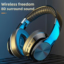 T&G VJ320 Bluetooth 5.0 Head-mounted Foldable Wireless Headphones Support TF Card with Mic(Red)