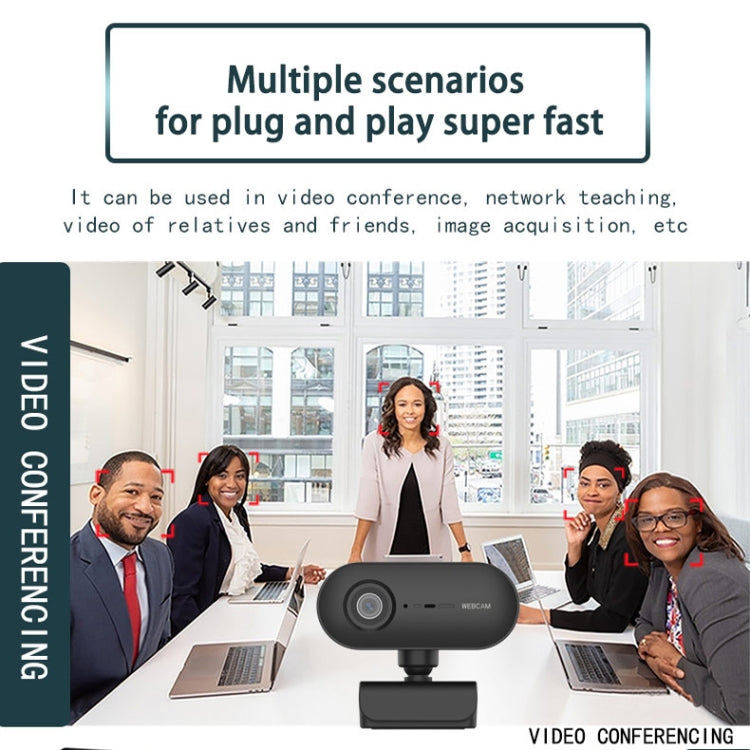 C7 1080PHD Autofocus 360-Degrees Rotation Lens Live Broadcast USB Driver-free WebCamera with Mic