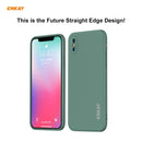ENKAY ENK-PC071 Hat-Prince Liquid Silicone Straight Edge Shockproof Protective Case For iPhone XS / X(White)