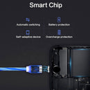 USB to Micro USB 360-degree Magnetic Attraction Colorful Streamer Data Cable, Cable Length: 1m(Blue)