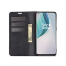 For OnePlus Nord N10 5G Retro-skin Business Magnetic Suction Leather Case with Holder & Card Slots & Wallet(Black)