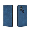 For OnePlus Nord N10 5G Retro-skin Business Magnetic Suction Leather Case with Holder & Card Slots & Wallet(Dark Blue)