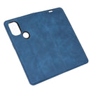 For OnePlus Nord N10 5G Retro-skin Business Magnetic Suction Leather Case with Holder & Card Slots & Wallet(Dark Blue)