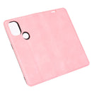 For OnePlus Nord N10 5G Retro-skin Business Magnetic Suction Leather Case with Holder & Card Slots & Wallet(Pink)