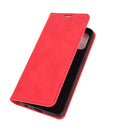 For OnePlus Nord N10 5G Retro-skin Business Magnetic Suction Leather Case with Holder & Card Slots & Wallet(Red)