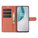 For OnePlus Nord N10 5G Litchi Texture Horizontal Flip Protective Case with Holder & Card Slots & Wallet(Brown)