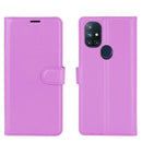 For OnePlus Nord N10 5G Litchi Texture Horizontal Flip Protective Case with Holder & Card Slots & Wallet(Purple)