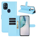 For OnePlus Nord N10 5G Litchi Texture Horizontal Flip Protective Case with Holder & Card Slots & Wallet(Blue)