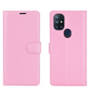 For OnePlus Nord N10 5G Litchi Texture Horizontal Flip Protective Case with Holder & Card Slots & Wallet(Pink)