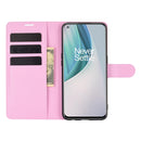 For OnePlus Nord N10 5G Litchi Texture Horizontal Flip Protective Case with Holder & Card Slots & Wallet(Pink)