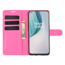 For OnePlus Nord N10 5G Litchi Texture Horizontal Flip Protective Case with Holder & Card Slots & Wallet(Rose Red)