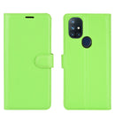 For OnePlus Nord N10 5G Litchi Texture Horizontal Flip Protective Case with Holder & Card Slots & Wallet(Green)