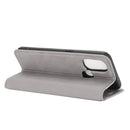 For OnePlus Nord N100 Retro-skin Business Magnetic Suction Leather Case with Holder & Card Slots & Wallet(Grey)