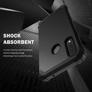 For Samsung Galaxy A20s PC + Silicone Three-piece Shockproof Protection Case(Black)