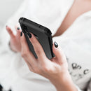 For Samsung Galaxy A20s PC + Silicone Three-piece Shockproof Protection Case(Black)