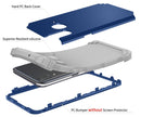 For Samsung Galaxy A10s PC + Silicone Three-piece Shockproof Protection Case(Blue)