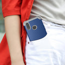 For Samsung Galaxy A10s PC + Silicone Three-piece Shockproof Protection Case(Blue)