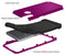 For Samsung Galaxy A10s PC + Silicone Three-piece Shockproof Protection Case(Purple)