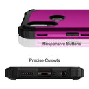 For Samsung Galaxy A10s PC + Silicone Three-piece Shockproof Protection Case(Purple)