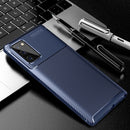For Samsung Galaxy S21 5G Carbon Fiber Texture Shockproof TPU Case(Blue)