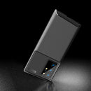 For Samsung Galaxy S21 Ultra 5G Carbon Fiber Texture Shockproof TPU Case(Blue)
