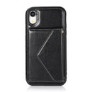 Multi-functional Cross-body Card Bag TPU+PU Back Cover Case with Holder & Card Slot & Wallet For iPhone X / XS(Black)