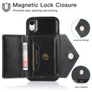 Multi-functional Cross-body Card Bag TPU+PU Back Cover Case with Holder & Card Slot & Wallet For iPhone X / XS(Black)