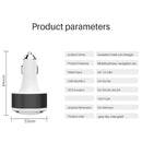 4 in 1 QC3.0 USB + Type-C + Cigarette Hole with Safety Hammer Function Car Charger(Silver Gray)