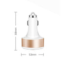 4 in 1 QC3.0 USB + Type-C + Cigarette Hole with Safety Hammer Function Car Charger(Golden)
