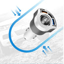 4 in 1 QC3.0 USB + Type-C + Cigarette Hole with Safety Hammer Function Car Charger(Silver Gray)