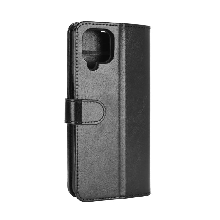 For Samsung Galaxy A12 R64 Texture Single Horizontal Flip Protective Case with Holder & Card Slots & Wallet& Photo Frame(Black)