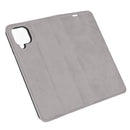 For Samsung Galaxy A12 Retro-skin Business Magnetic Suction Leather Case with Holder & Card Slots & Wallet(Grey)