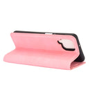For Samsung Galaxy A12 Retro-skin Business Magnetic Suction Leather Case with Holder & Card Slots & Wallet(Pink)