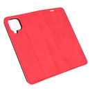 For Samsung Galaxy A12 Retro-skin Business Magnetic Suction Leather Case with Holder & Card Slots & Wallet(Red)