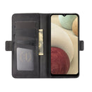 For Samsung Galaxy A12 Dual-side Magnetic Buckle Horizontal Flip Leather Case with Holder & Card Slots & Wallet(Black)