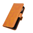 For Samsung Galaxy A12 Dual-side Magnetic Buckle Horizontal Flip Leather Case with Holder & Card Slots & Wallet(Yellow)