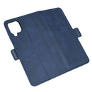 For Samsung Galaxy A12 Dual-side Magnetic Buckle Horizontal Flip Leather Case with Holder & Card Slots & Wallet(Dark Blue)