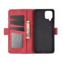 For Samsung Galaxy A12 Dual-side Magnetic Buckle Horizontal Flip Leather Case with Holder & Card Slots & Wallet(Red)