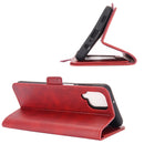 For Samsung Galaxy A12 Dual-side Magnetic Buckle Horizontal Flip Leather Case with Holder & Card Slots & Wallet(Red)