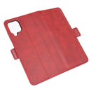 For Samsung Galaxy A12 Dual-side Magnetic Buckle Horizontal Flip Leather Case with Holder & Card Slots & Wallet(Red)