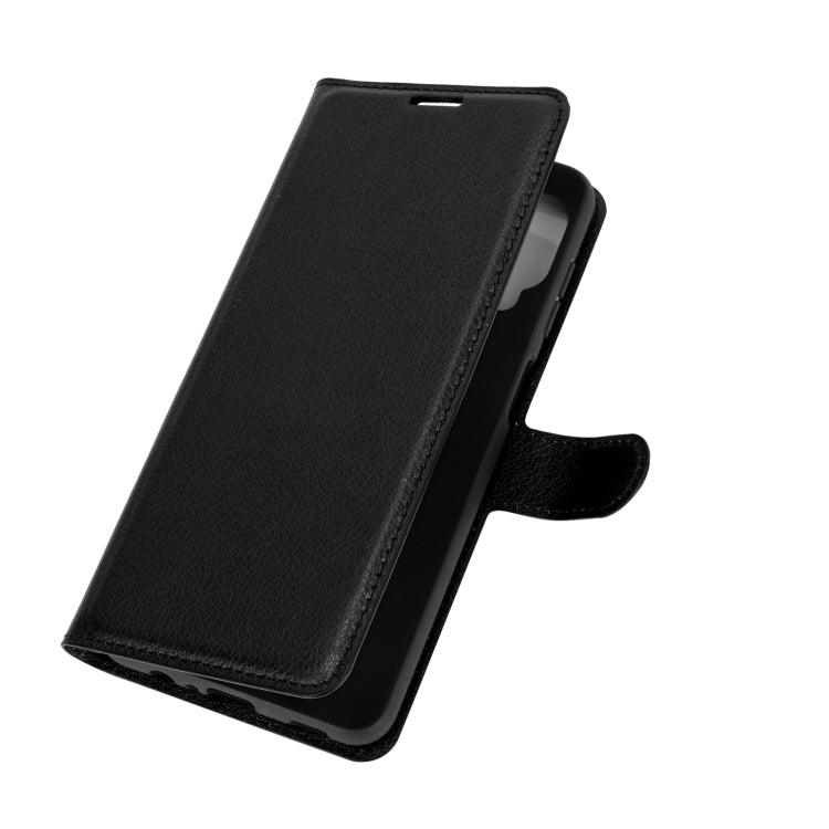 For Samsung Galaxy A12 Litchi Texture Horizontal Flip Protective Case with Holder & Card Slots & Wallet(Black)
