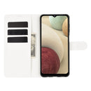 For Samsung Galaxy A12 Litchi Texture Horizontal Flip Protective Case with Holder & Card Slots & Wallet(White)