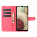 For Samsung Galaxy A12 Litchi Texture Horizontal Flip Protective Case with Holder & Card Slots & Wallet(Red)