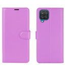 For Samsung Galaxy A12 Litchi Texture Horizontal Flip Protective Case with Holder & Card Slots & Wallet(Purple)