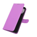 For Samsung Galaxy A12 Litchi Texture Horizontal Flip Protective Case with Holder & Card Slots & Wallet(Purple)