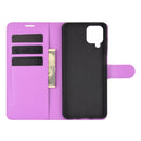 For Samsung Galaxy A12 Litchi Texture Horizontal Flip Protective Case with Holder & Card Slots & Wallet(Purple)